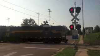 preview picture of video 'Adrian and Blissfield Railroad goes backwards (August 30, 2012)'