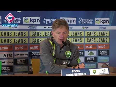 ADO-trainer Fons Groenendijk blikt vooruit op het duel tegen NAC