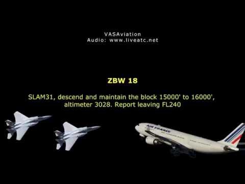 [REAL ATC] Air France BOMB THREAT AND F-15 ESCORT Video