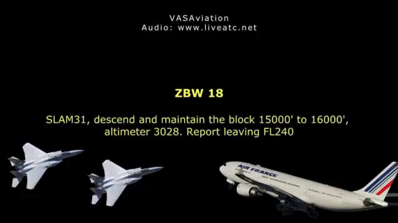 [REAL ATC] Air France BOMB THREAT AND F-15 ESCORT
