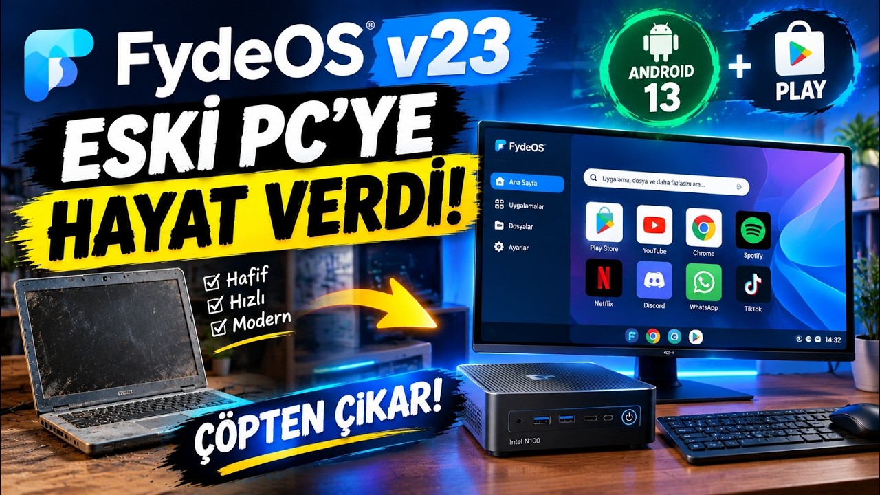 Onlar Daha İyisini Yapana Kadar En İyisi! FydeOS v23 ✊ Android, Google Play ve Çok Daha Fazlası