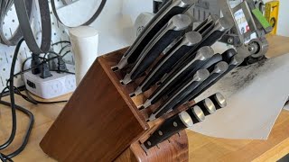 BUTCHER BLOCK of KNIVES Sharpening