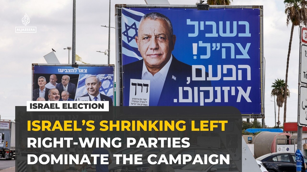 Israel's shrinking left as right-wing parties dominate the campaign