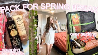 pack with me for FLORIDA | spring break 2022 *prepping, overpacking, planning*