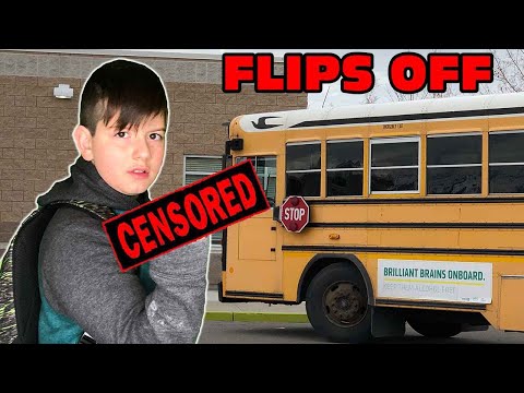 Kid Flips Off School Bus Driver And Gets Banned! - Dad Swears!