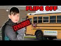 Kid Flips Off School Bus Driver And Gets Banned Dad Swears