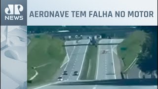 Avião de pequeno porte faz pouso em rodovia de SP