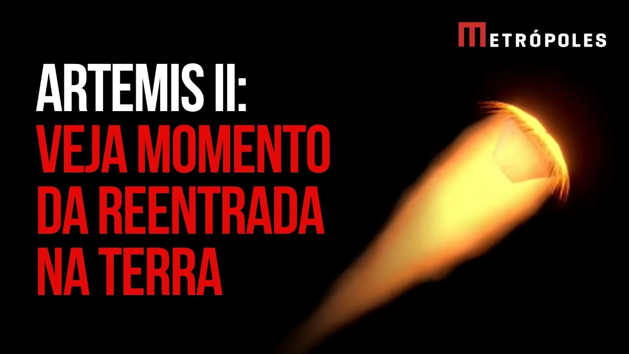 Artemis II: astronautas entram na atmosfera da Terra