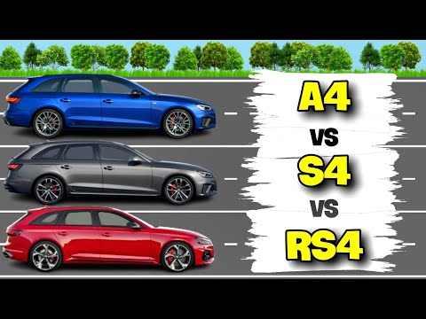 Audi A4 gegen Audi S4 gegen Audi RS4: Drag Race!