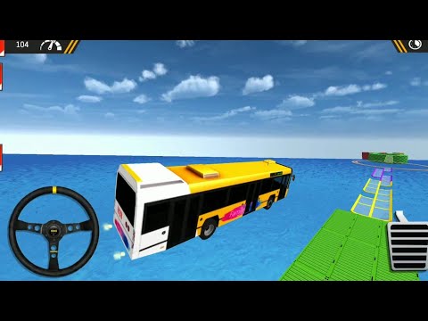 Impossible bus driving master android gameplay #5| yellow color bus by wow kidz gameplay
