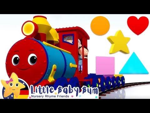 Lerne die Formen mit dem Zug | Kinderlieder | Little Baby Bum Deutsch | Cartoons für Kinder