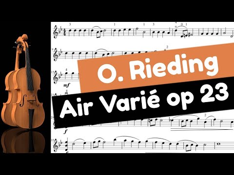Concerto Oskar Rieding Op 23 n°3 Air Varié pour Violon et piano. Andante
