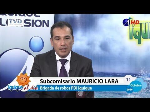 Iquique al Día 2016.10.11 SUBCOMISARIO MAURICIO LARA Brigada de robos PDI Iqq