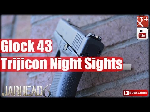 Glock 43: Wearing Glock 42 Trijicon Night Sights