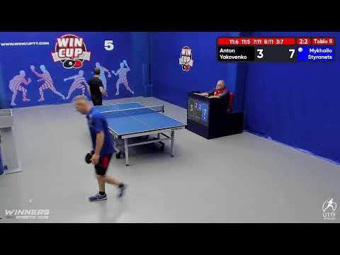 16:00 Яковенко Антон  2-3  Стиранец Михаил стол 5  ЮГ-4  31.07.22