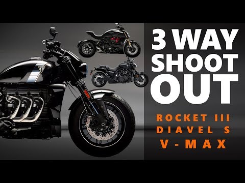 Triumph Rocket III [TFC] vs Ducati Diavel S vs V-MAX Yamaha SHOOT OUT