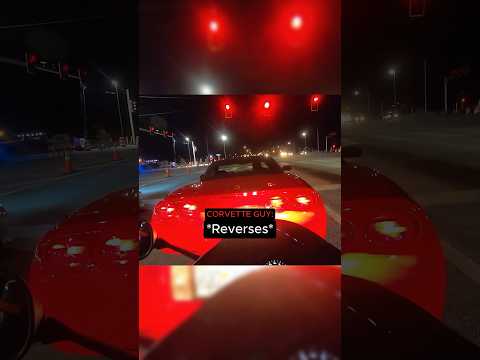 Corvette Guy Tries To Frame Biker 😳