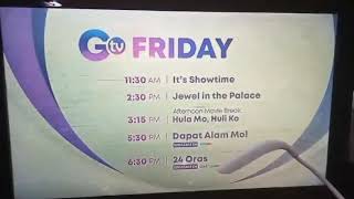 GTV Friday Schedule (January 26, 2024)