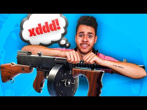 MY FIRST GAME with the *NEW* DRUM GUN in Fortnite... lol!