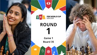 Download lagu 🇮🇳 Divya Deshmukh – Kourkoulos-Arditis Stamatis 🇬🇷 | FIDE World Cup 2025 | Game 1 | Board 35 mp3