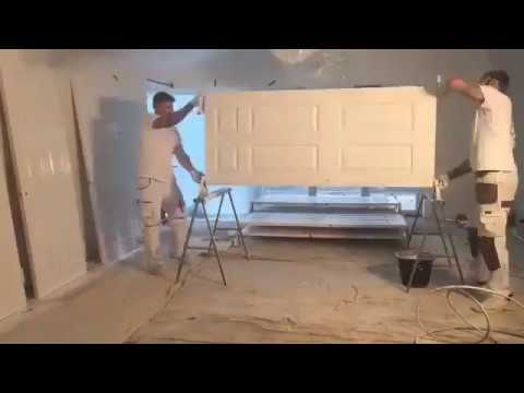 Spraying Doors with StakRacks by paintworksworthing