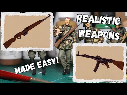 How to Paint 1/35 German Rifles | WW2 Weapons Tutorial (Easy Techniques!)