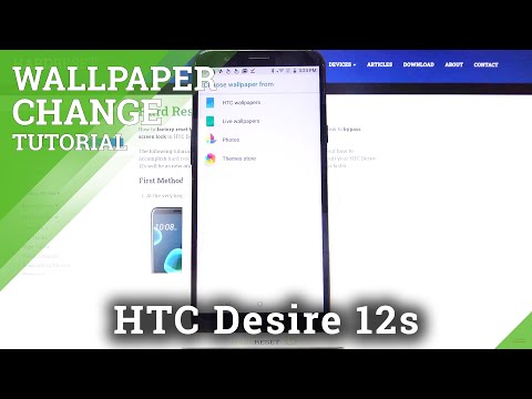 How to Set Up new Screen Wallpaper - Display Look on HTC Desire 12s