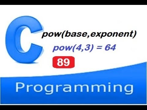C Programming The Pow Math Function