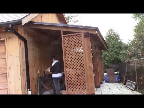 L'gosseux d'bois Ep 202 -  Abri pour mon bois de chauffage à l'arrière de l'atelier partie 2