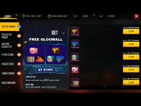 Today free gloowall🤯🔥open 400 boxes❤️get 5 free skins⬆️Freefire