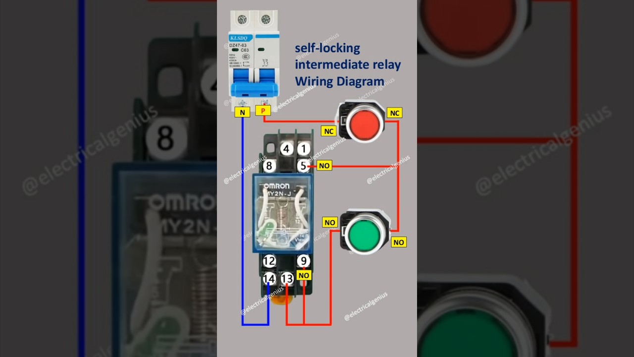 Relay Holding circuit control wiring | Relay holding/how to read relay wiring #intermediaterelay