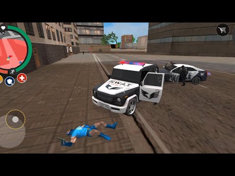 Car Racing Game For Kids | Rope Hero Vice Town Police Robot Car