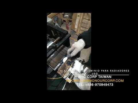 Aletadora de aluminio para radiadores uso