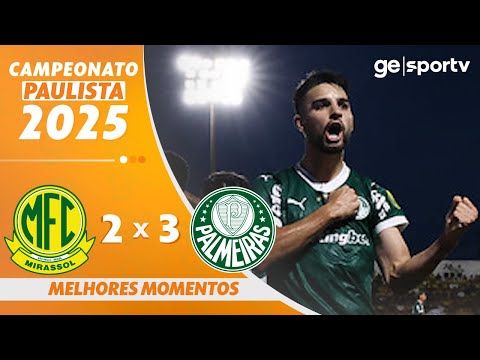 Gols e lances de Mirassol x Palmeiras