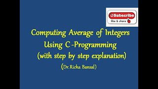 Computing Average of Integers in c-Programming