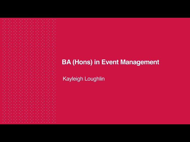 BA in Event Management - DK752