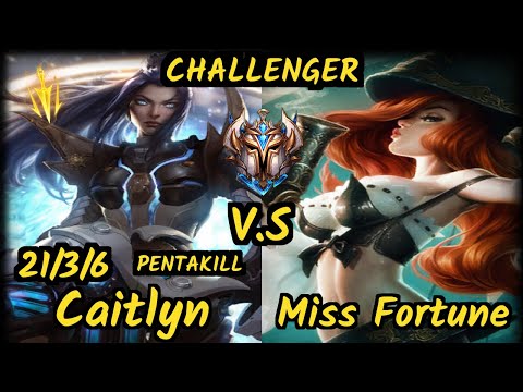 REC Woolite (CAITLYN) vs MISS FORTUNE - PENTAKILL 21/3/6 KDA BOTTOM ADC CHALLENGER GAMEPLAY - EUW