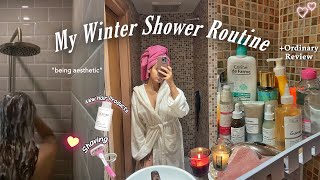 My winter shower routine ️ روتيني للحمام في الشتاء ️ shaving body wash hair wash