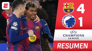 BARCELONA GOLEÓ 4-1 al Copenhagen y se metió en el TOP 8. GOL de Lamine Yamal | Champions League