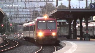 preview picture of video 'Der ganz normale Wahnsinn: Schweizer Bahnen, pünktlich auf die Sekunde! :D'