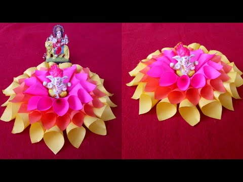 DIY/Diwali puja decoration idea/Dahlia flower/ Paper dahlia flower/Home decoration idea/diwali decor Video
