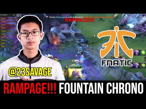 Fnatic 23SAVAGE Faceless Void Fountain RAMPAGE!!!.
