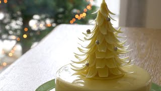 ホワイトクリスマス！柚子とホワイトチョコレートのケーキ✴︎How to make Yuzu and white chocolate cake✴︎ベルギーより