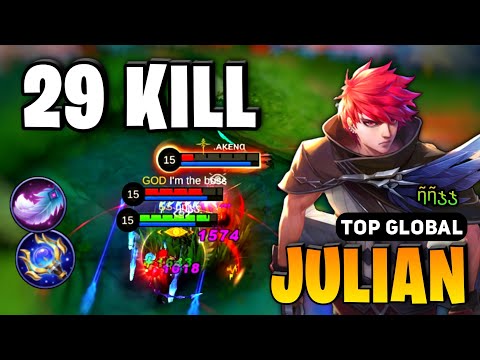 29 KILL! Julian Best Build 2023 [ Julian Gameplay Top Global ] By ῆῆჯჯ - Mobile Legends