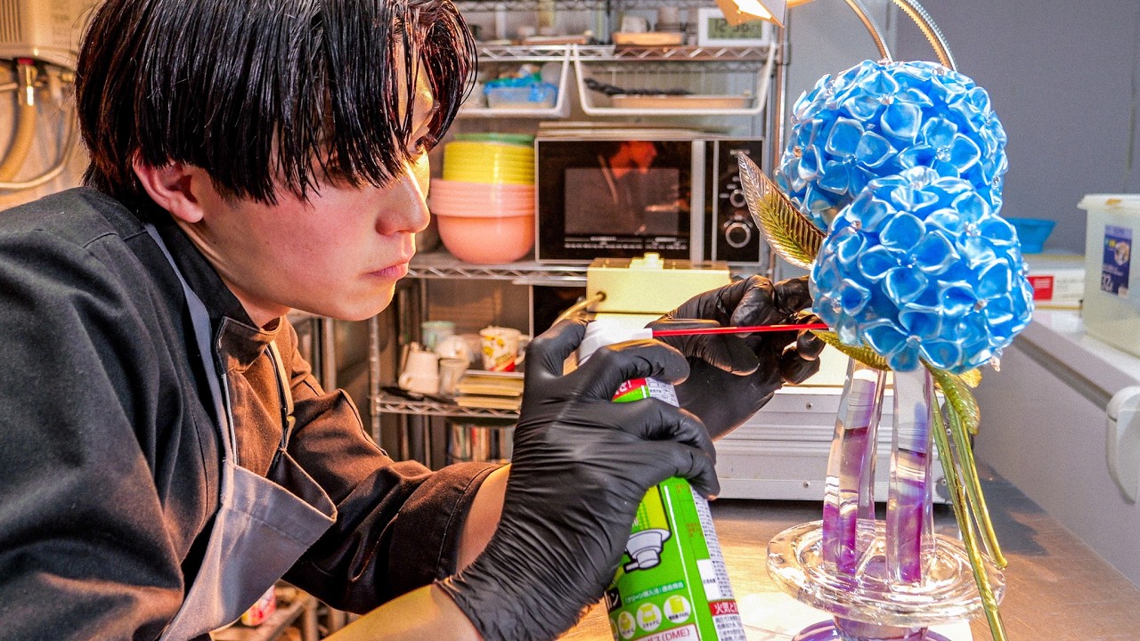 芸術的な飴細工ができるまで。一晩で繊細な飴細工を作り上げる若き飴細工職人のスゴ技。