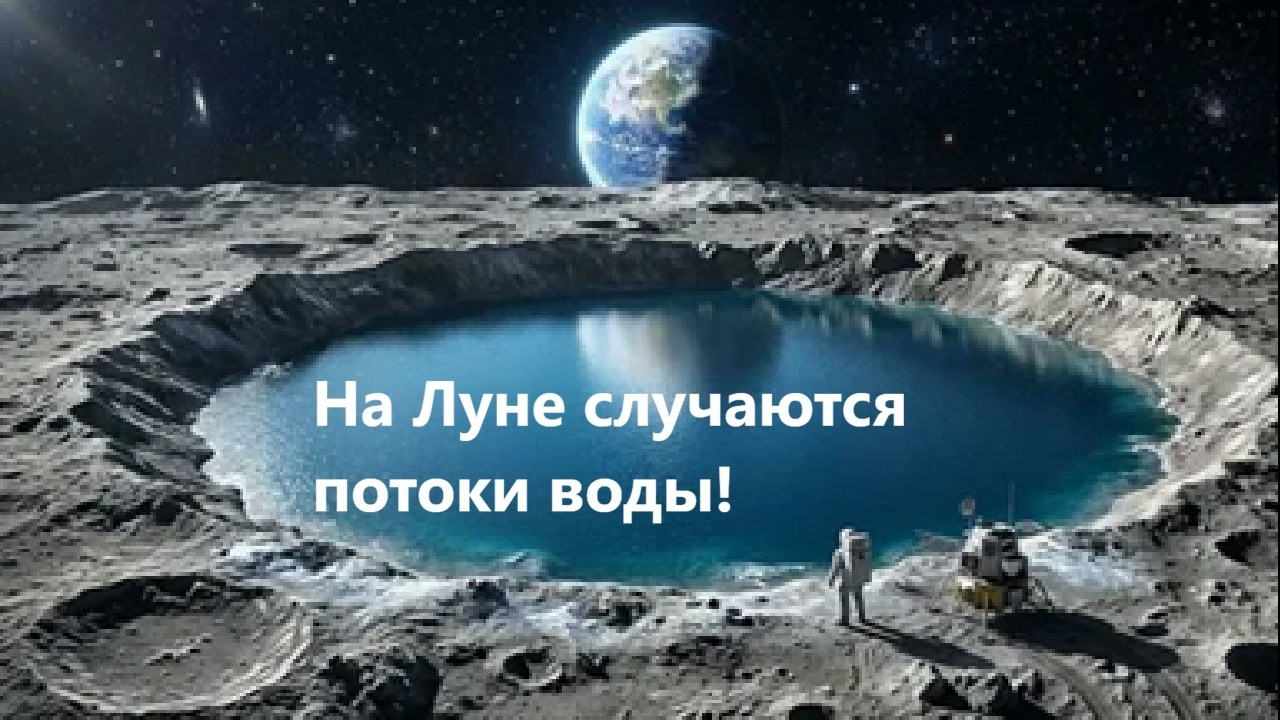 На Луне случаются потоки воды!