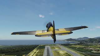 Tail dragger Trainer T-6G at Ibiza X-Plane 12