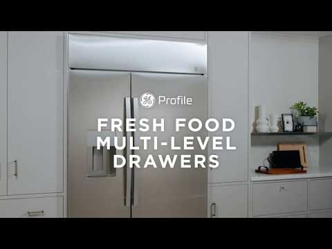 GE Profile Built-In Side by Side Refrigerator - Fresh Food Multi Level Drawers