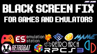 Black Screen Quick Fix for PC Emulation #retrobat #retroarch #emulator