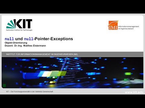 Anfängerkurs  Programmieren JAVA OO - 05  Null und NullPointerExceptions